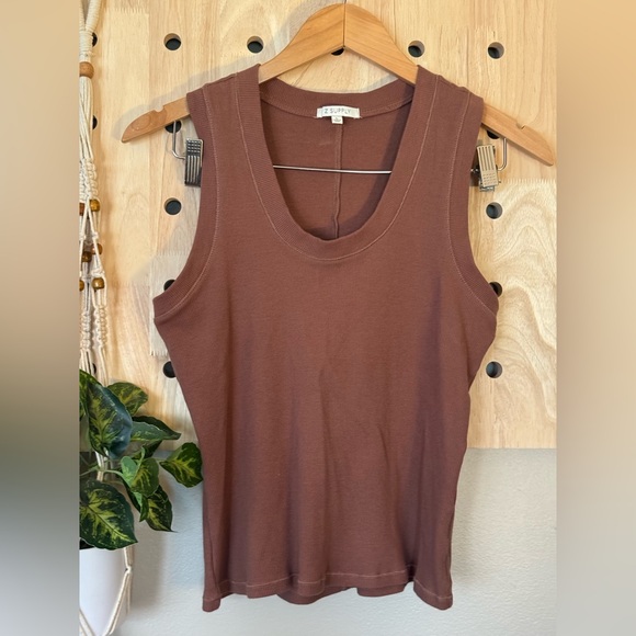 Z Supply Cocoa Ribbed Tank Top - Picture 7 of 10